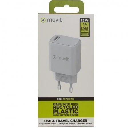 Muvit Cargador de pared For Change MCACC0002 USB 15W Muvit Cargador de pared For Change MCACC0002 USB 15W